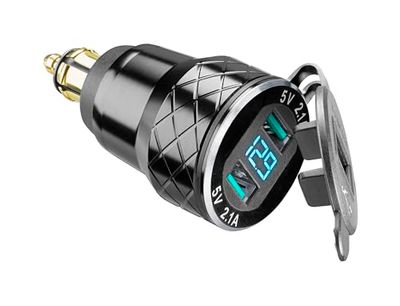 INTERPHONE ACCDIN2USBALU19 - Adattatore per Presa DIN a 2 USB 4.2a in Alluminio