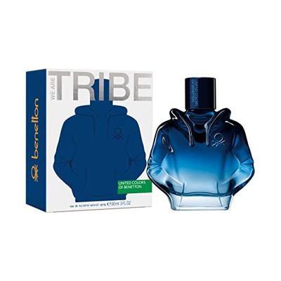 United Colors of Benetton We Are Tribe Eau de Toilette for Men - Long Lasting - Young, Modern, Sporty and Casual Scent - Lavender, Wood, Amber and Fruity Notes - Ideal for Day Wear - 90ml