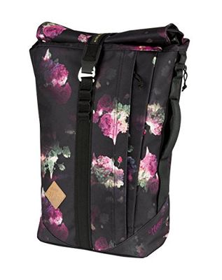 Nitro Scrambler, Businessrugzak met Roll-Top en gewatteerd 15 "Wide Laptopvak, Urban Mobility Rugzak, Boodschappenrugzak, dagrugzak, Tough Black, 28 L