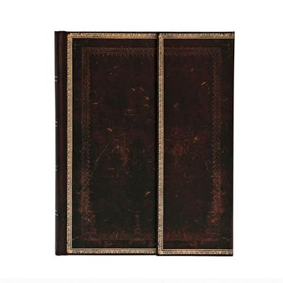 Paperblanks Old Leather Moroccan Ultra Notebook with Lined Pages - Black