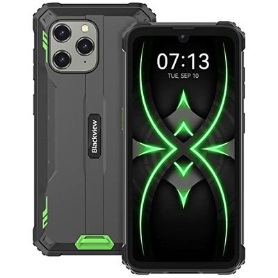 Blackview BV5300Pro Rugged Smartphone, 7GB RAM+64GB ROM/TF 1TB, 2.3GHz Octa Core, 6580mAh, 6.1''HD+, 13MP+8MP, Android 12 Telefono Indistruttibile, NFC/3 Slots/Face ID/Modalità Guanto/OTG/GPS