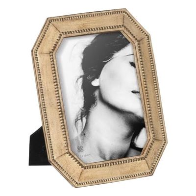 BigBuy Home Fotolijst, beige, polyhars, 17,7 x 2,3 x 22,5 cm