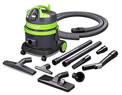 Cleancraft 7001120, Wet and Dry Vacuum Cleaner wetCAT 116 E, Ergonomic, Integrated Plug, Many accessories-7001120, Green