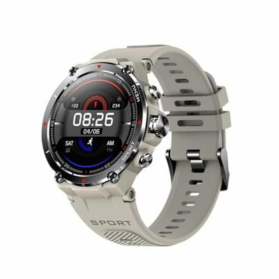 DCU TECNOLOGIC | GPS Smartwatch | Montre Intelligente | Écran Tactile Amoled HD | 14 Modes Sport | Applications de Notifications et appels | IP68* | Gris