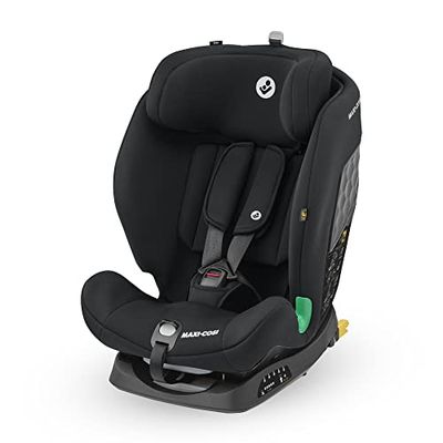 Maxi-Cosi Titan i-Size, Multi-age Kinderautostoel, 15 Maanden - 12 Jaar, 76 - 150 cm, ISOFIX Autostoel, G-CELL Side Impact Protection, 5 Ligstanden, Verstelbare Hoofdsteun, Basic Black
