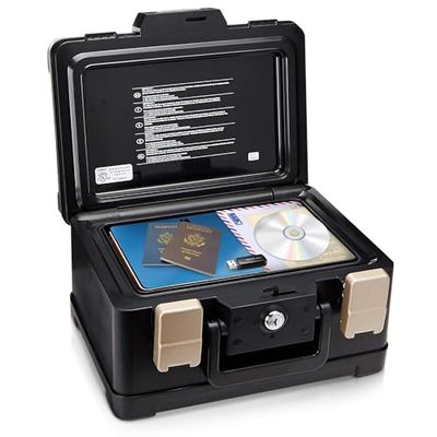 Honeywell 1102G waterdichte vuurvaste documentencassette, 4 l, 30 minuten bescherming met draaggreep