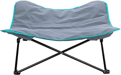Trixie Lettino da campeggio per cani, 88 × 32 × 88 cm, grigio scuro/petrolio - 28216