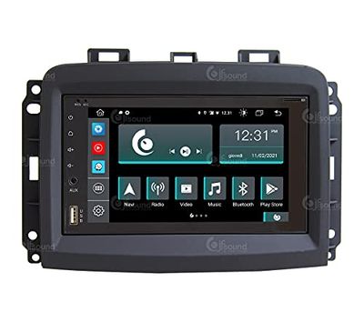 Jf Sound car audio system Costum Fit Bilradio för 500L New Android GPS Bluetooth WiFi USB Full HD Touchscreen Display 6.2" Easyconnect Processor 8core Röstkontroller