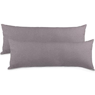 Conjunto de 2 fronhas laterais Aqua-têxtil Classic Line 0010849, 40 x 145 cm, almofadas de amamentação, qualidade do tecido de camisola, fronha de almofadas com fecho de correr, 100% algodão Mako, cor