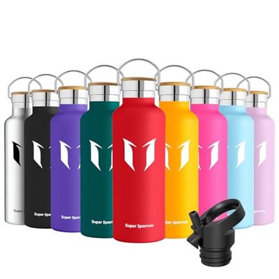 Super Sparrow Borraccia Bambini, Bottiglia Termica Senza Perdite - 620ml, Senza BPA Borracce, per Scuola, Sport, Campeggio, Yoga, Palestra, Ciclismo
