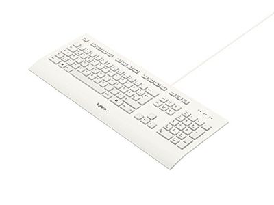 Logitech K280E Pro Tastiera, Layout Tedesco ‎Qwertz, Bianco