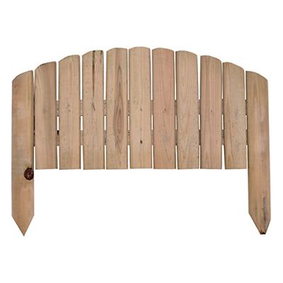 VERDELOOK Vampiro, Staccionata in Legno impregnato per Creare Una Recinzione a Onda, 54x27x47 cm