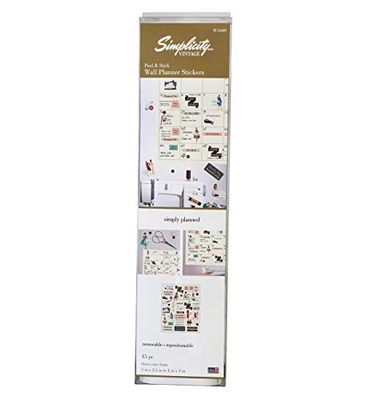 Simplicity Vintage Wall Planner Decorative Stickers, Paper, Multi, One Size