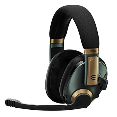 EPOS Gaming H3Pro Hybrid Gaming Headset - PC Headphones with Microphone - Noise-Cancellation, Adjustable, Smart Button Audio Mixing, Bluetooth, Gaming Suite, Surround Sound - Windows 10 Comp(Verde)