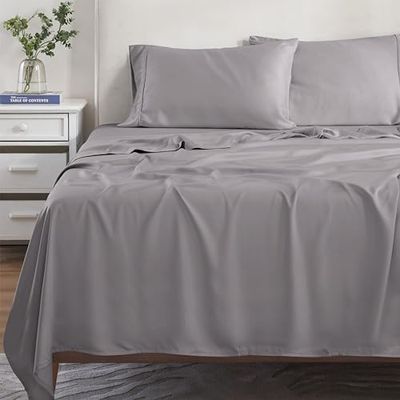 Superior 300 trådtäthet lakanset, 100 procent modell solid Modern 36.799999999999997x3.8x25.4 cm Grå