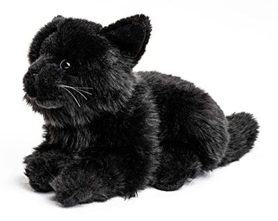 Uni-Toys - Chat Noir, couché - 20 cm (Longueur) - Chaton en Peluche - Peluche, Doudou