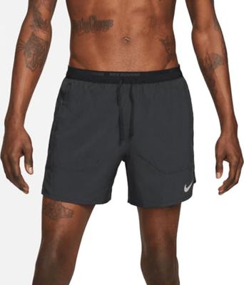 Nike DriFit Stride 13cm Brief-Lined Pantaloncini da Uomo Black/Black/Reflective Silv M