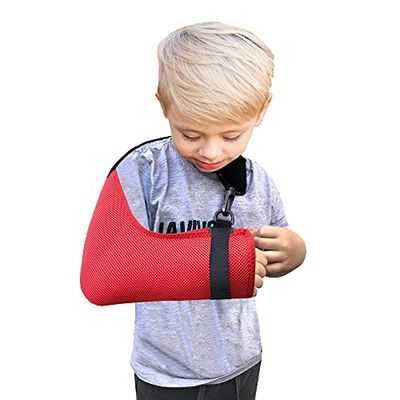 4DflexiSPORT Arm Sling Child, Medical Class 1 compliant, Extra Deep, Easy-on, Cooling Ultra-comfort, Includes Smiley Sticker.