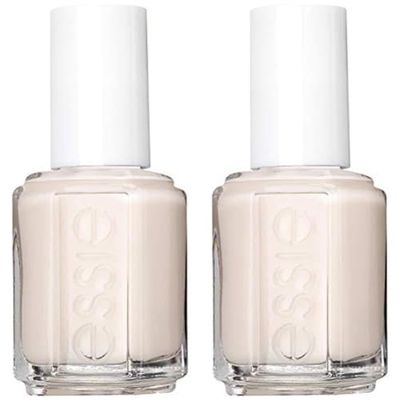 Essie Original High Shine and High Coverage Nail Polish Warm White Cream Nude Colour, Shade 8 Limo Scene 13.5 ml (Pack of 2)