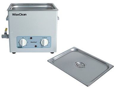 Witeg Wuc-A02H - Bagno a Ultrasuoni 1,8 L, 65 °C, 40 Khz, Controllo Analogico, con Coperchio Piatto, Ottimo per La Pulizia di Strumenti di Laboratorio, Senza Cestino