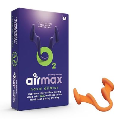Airmax - Dilatador nasal eficaz para los ronquidos y la congestión nasal - 1x de tamaño mediano - Dispositivo médico recomendado por los médicos …