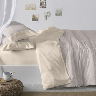 Burrito Blanco Bedrukte dekbedovertrekken, 90 cm brede bedden (+ beschikbare maten), polyester, 50% katoen, 50% katoen, 50% | Design 042 | grijs (90 x 190/200 cm)
