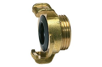 RIEGLER 107773-K 116 A GEKA, pezzo filettato rigido, ottone lucido, G 1 1/2 AG, 1 pezzo