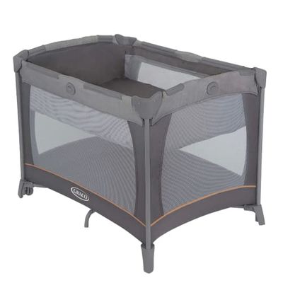 Graco Cuna de Viaje Contour con moisés, Ligera con Plegable Compacto y Bolsa de Transporte. Adecuado Desde el Nacimiento hasta Aprox. 3 años, Pebble Fashion