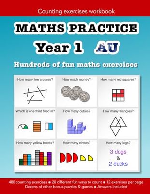 Maths practice year 1 Australia counting exercise workbook: Education resources by Bounce Learning Kids