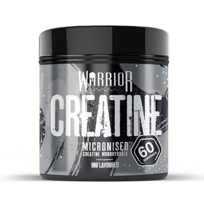 Warrior Creatine Monohydrate Powder – Micronised for Easy Mixing and Daily Use – Proven to Support Physical Performance & Recovery – 5g Serving, 60 Servings, 300g (Unflavoured)