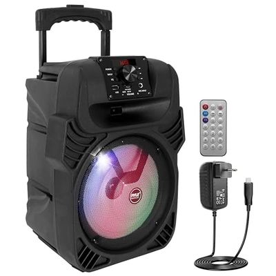Pyle Bluetooth Luidspreker - Draagbare Speaker - 400 W - Subwoofer Systeem - USB, MP3, FM-Radio - Microfooningang - Multi-Kleur LED Lichten - Ingebouwde Oplaadbare Batterij - Afstandsbediening