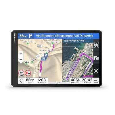 Garmin dēzl LGV720, GPS per autocarri con display luminoso da 7'', informazioni sul traffico in tempo reale, assistenza vocale, itinerari personalizzati, mappe UE, avvisi meteo