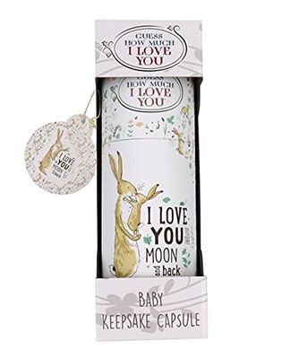 Robert Frederick Baby Keepsake Capsule Tube-Guess How Much I Love You, White, Medium