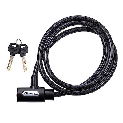 Master Lock 8364DCC Candado de bicicleta con llave, 1,5 m de largo