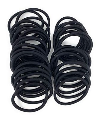 MSC Fasce elastiche per capelli spessi 4 mm, diametro 50 mm, spessore 4 mm, elastici per capelli, elastici per capelli, senza metallo, per donne, ragazze, uomini, ideali per capelli spessi, 40 pezzi