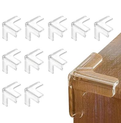 HoneyHolly 10PCS Protector Esquinas Bebe Suave, Esquineras Protectoras Bebe Transparente, Protector Esquinas Muebles, Cantoneras para Esquinas Súper pegajoso Protege Esquinas Bebe