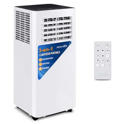 SereneLife SLPAC905WEU Climatiseur Portable, 5.3 pounds, White