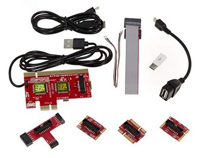 KALEA-INFORMATIQUE Comprobador de Tarjetas Postales 7 en 1 para Placas Base de PC y portátiles. Interfaces de Puertos PCIe LPC y EC DEBUG