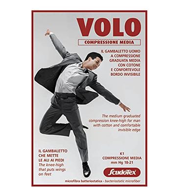 Scudotex Jambe Volo pour homme, compression moyenne, bleu, 4 – 70 g