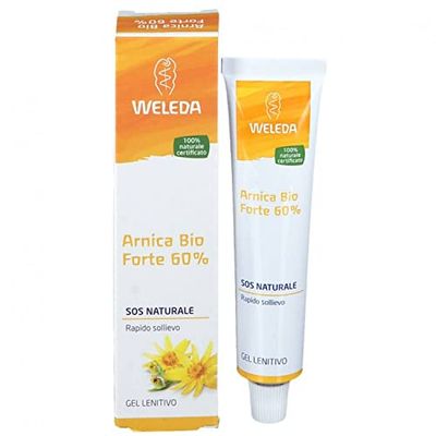 Weleda Arnica Bio Forte 60%, gel rinfrescante e lenitivo di facile e gradevole applicazione, per rapido sollievo da contusioni e contratture muscolari (1X25g)