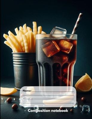 A French Fries & Cola Notebook | Composition Notebook | wide ruled | 107 pages | 7.5" * 9.75"