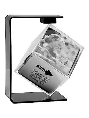 Deknudt Frames S58RF4 6x6 draaibare kubus uit, in zwarte houder, 6x (6x6cm) kunststof Fun & Deco, 6 x 6 cm, 72