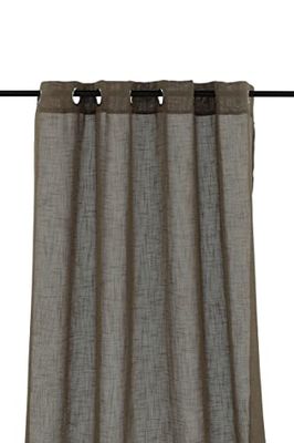 Kaya Curtain Polyester/neplinnen - Brown - 140 * 240 - Eyelet