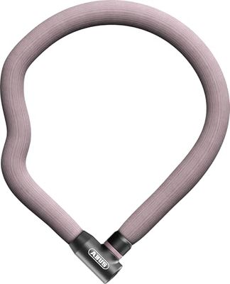 ABUS Kettingslot Goose Lock 4204K - buigzaam, klappervrij fietsslot van gehard staal - 4 mm dikke stalen ketting, 28 mm totale diameter - 110 cm lang - met sleutel - oudroze