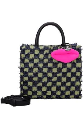 Buffalo Big Boxy Collection Fancy Squares Yellow, Shopper para Mujer, Amarillo