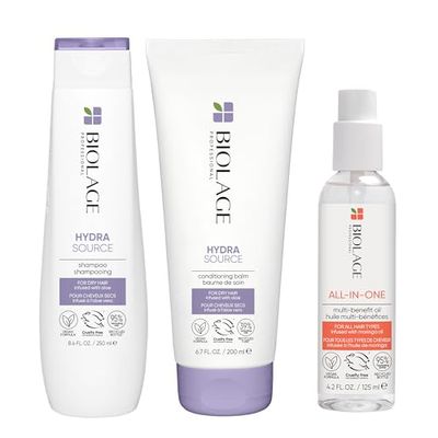 Biolage | Hydrasource | Nourishing Shampoo, Conditioner and All in One Oil To Add Moisture And Shine To Dry Hair