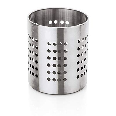 WAS 1595 012 Series Tecna Chrome Nickel Steel Kitchen Utensil Holder Diameter 12 cm Height 14 cm