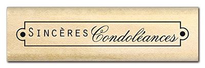 Florilèges Design FB211170 Tampon Scrapbooking Condoléance Beige 2 x 7 x 2,5 cm