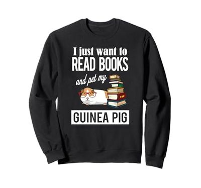 Funny Kids Cartoon Read Books And Pet Guinea Pig Lover Felpa