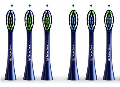 Têtes de rechange Wagner Stern pour brosses à dents WT8800Series et Whiten+ Edition. 6 morceaux. Doux.